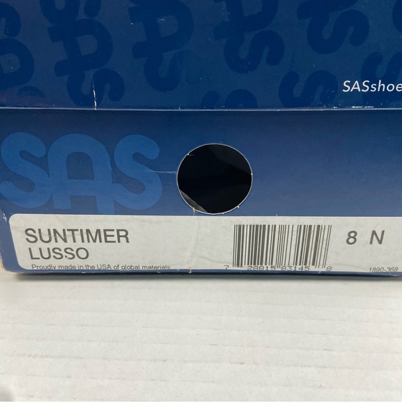 NEW SAS Suntimer Leather Heeled Sandal-Narrow Size 8N in‎ Lusso (Gold) Comfort - Picture 5 of 16